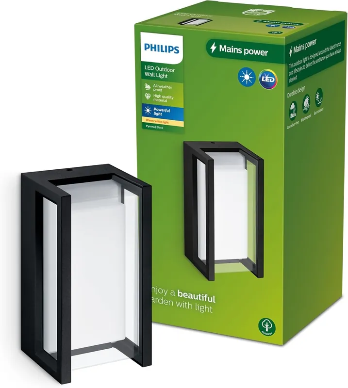Philips 8720169266711 LED kültéri fali lámpa Pyrona 12W integrált LED forrás 1500lm 2700K Legnépszerűbb