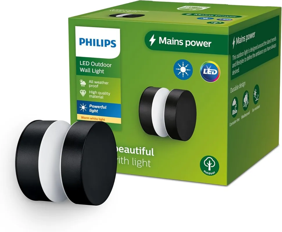 Philips 8720169266636 LED kültéri fali lámpa Laven 6W integrált LED forrás 720lm 2700K Olcsóbb