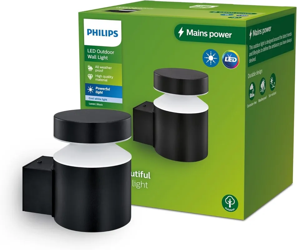 Philips 8720169266612 LED kültéri fali lámpa Laven 6W integrált LED forrás 750lm 4000K Olcsóbb