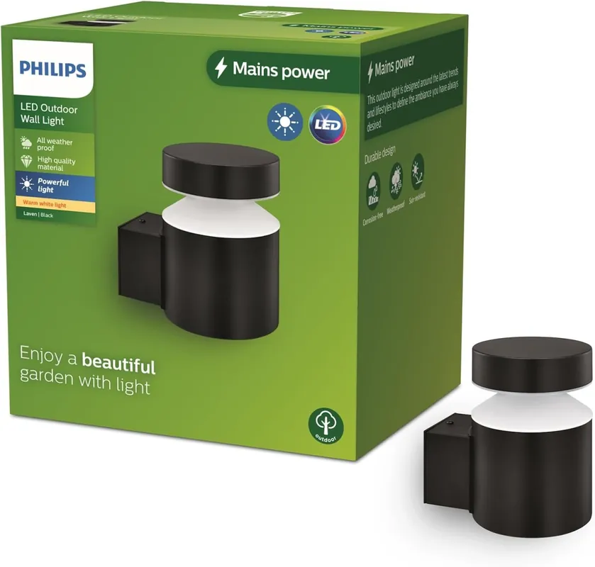 Vedd meg most Philips 8720169266599 LED kültéri fali lámpa Laven 6W integrált LED forrás 720lm 2700K