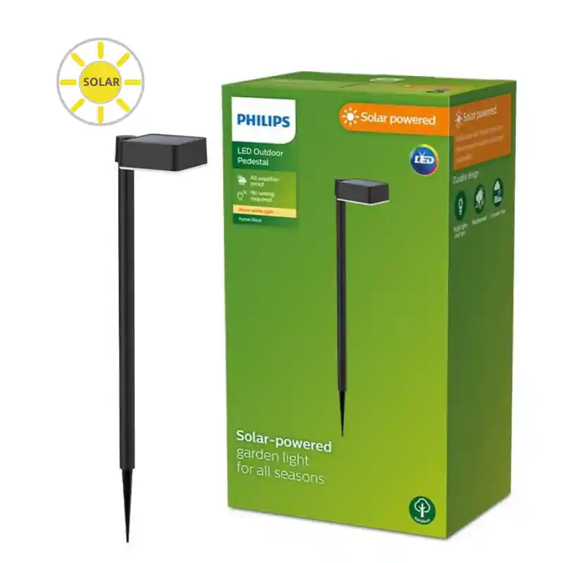 Legkelendőbb Philips 8720169265684 LED napelemes kültéri lámpa leszúráshoz Vynce 1,5W integrált LED forrás 200lm 2700K