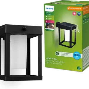 Utolsó esély Philips 8720169263871 LED napelemes kültéri fali lámpa Camill 1,4W integrált LED forrás 250lm 3000K
