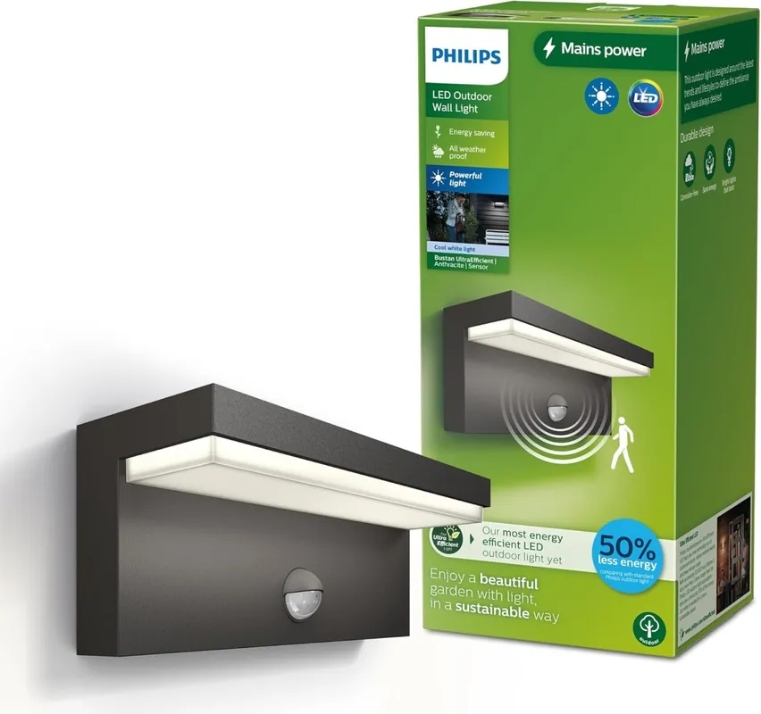 Philips 8720169257412 LED kültéri fali lámpa Bustan 3,8W integrált LED forrás 800lm 4000K Vedd meg most